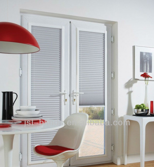 Popular Integral Glazing Pleated Blinds in Glass