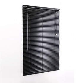 aluminum blinds in black
