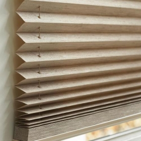 Buy 25MM Cordless RV Plisse Pleated Blinds RV window shades From Factory Direct